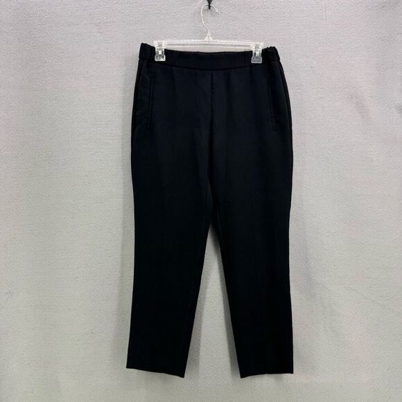 Aritzia Wilfred Crepe Darontal Pull On Pant Cropped Trousers Black Size 2 - Picture 13 of 13